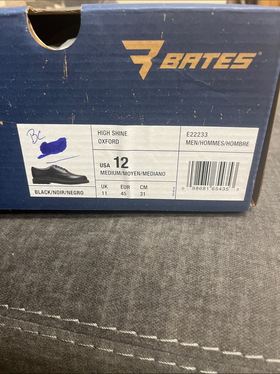 Bates High Shine Oxford NWT